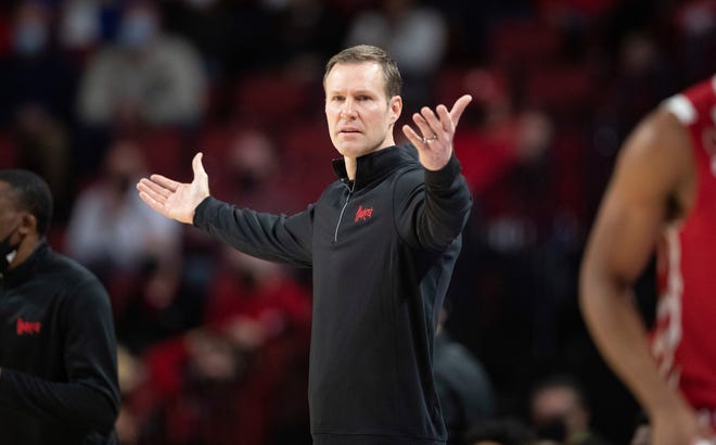 Nebraska head coach Fred Hoiberg questions a referee's call during the first half of a Jan. 27 game in Lincoln, Neb.