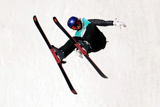 Eileen Gu of China competes in the Women's Big Air qualifying on Monday.