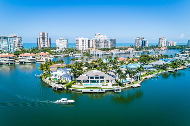 The Naples area offers many options for boaters including private docks and rentable slips. View of 306 Neapolitan Way, Naples.