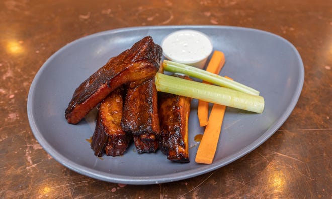 "Pigs on the wing," wing-style short-ribs, available at Bethany Blues in Bethany and Lewes.
