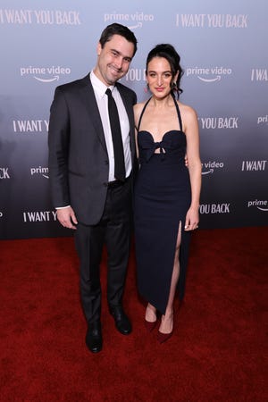 Ben Shattuck and Jenny Slate attend the Los Angeles premiere of Amazon Prime's 