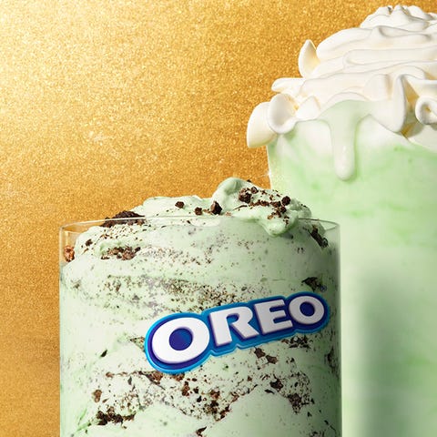 McDonald's Shamrock Shake and Oreo Shamrock McFlur