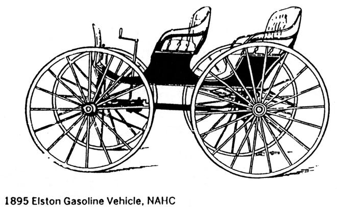 Elston automobile made in Charlevoix, 1895.