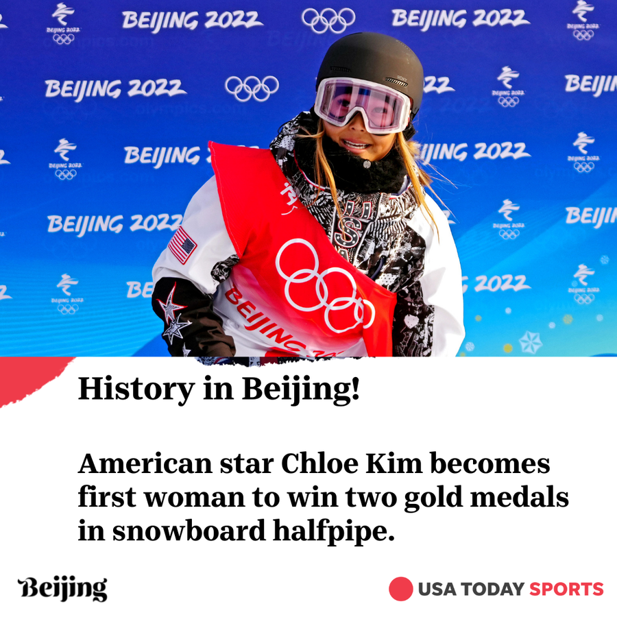 Chloe Kim won the gold medal in women's snowboard halfpipe — and made history in the process
