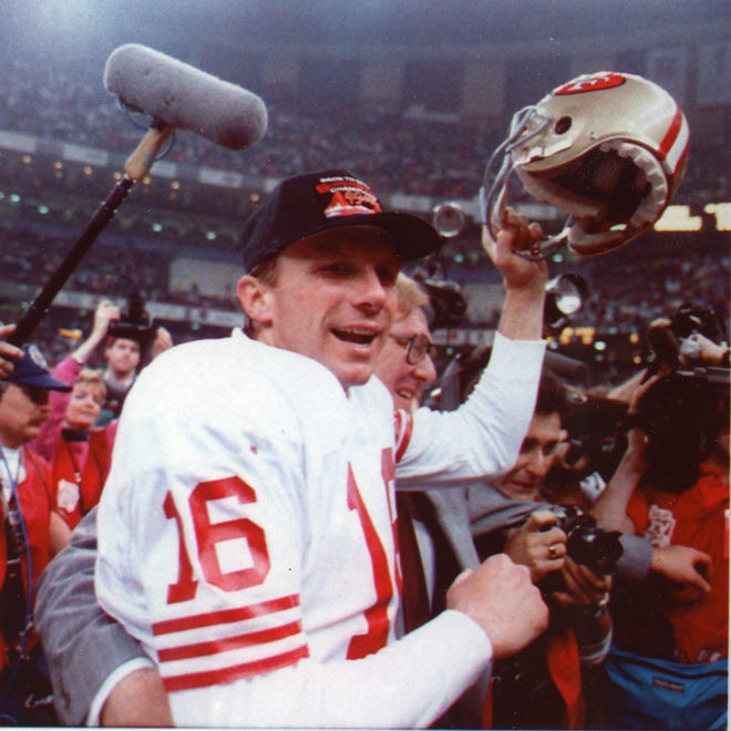 Former Notre Dame quarterback Joe Montana went on to win four Super Bowls with the San Francisco 49ers.