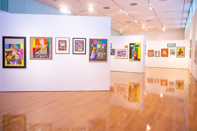 Sneak Peek of the major exhibit for Acadiana Center for the Arts celebrating Black History Month featuring the art of Eugene James Martin: Heterochronic Collages. Wednesday, Feb. 9, 2022.