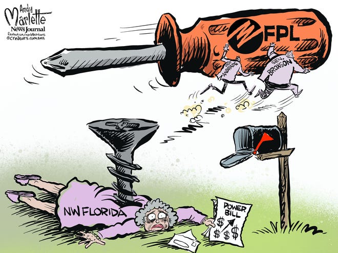 Marlette cartoon: Panhandle legislators lend a hand to FPL