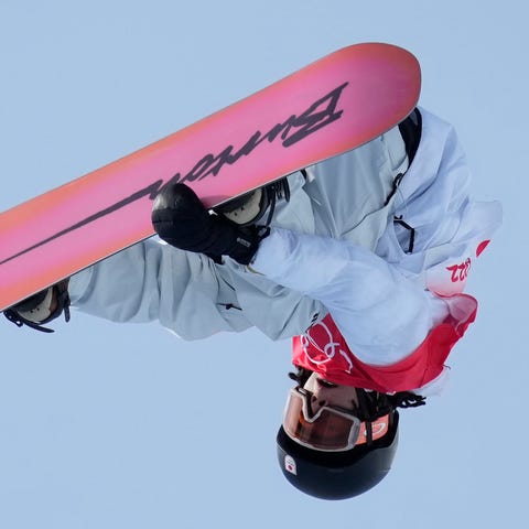 Ayumu Hirano (JPN) during the snowboard-mens halfp