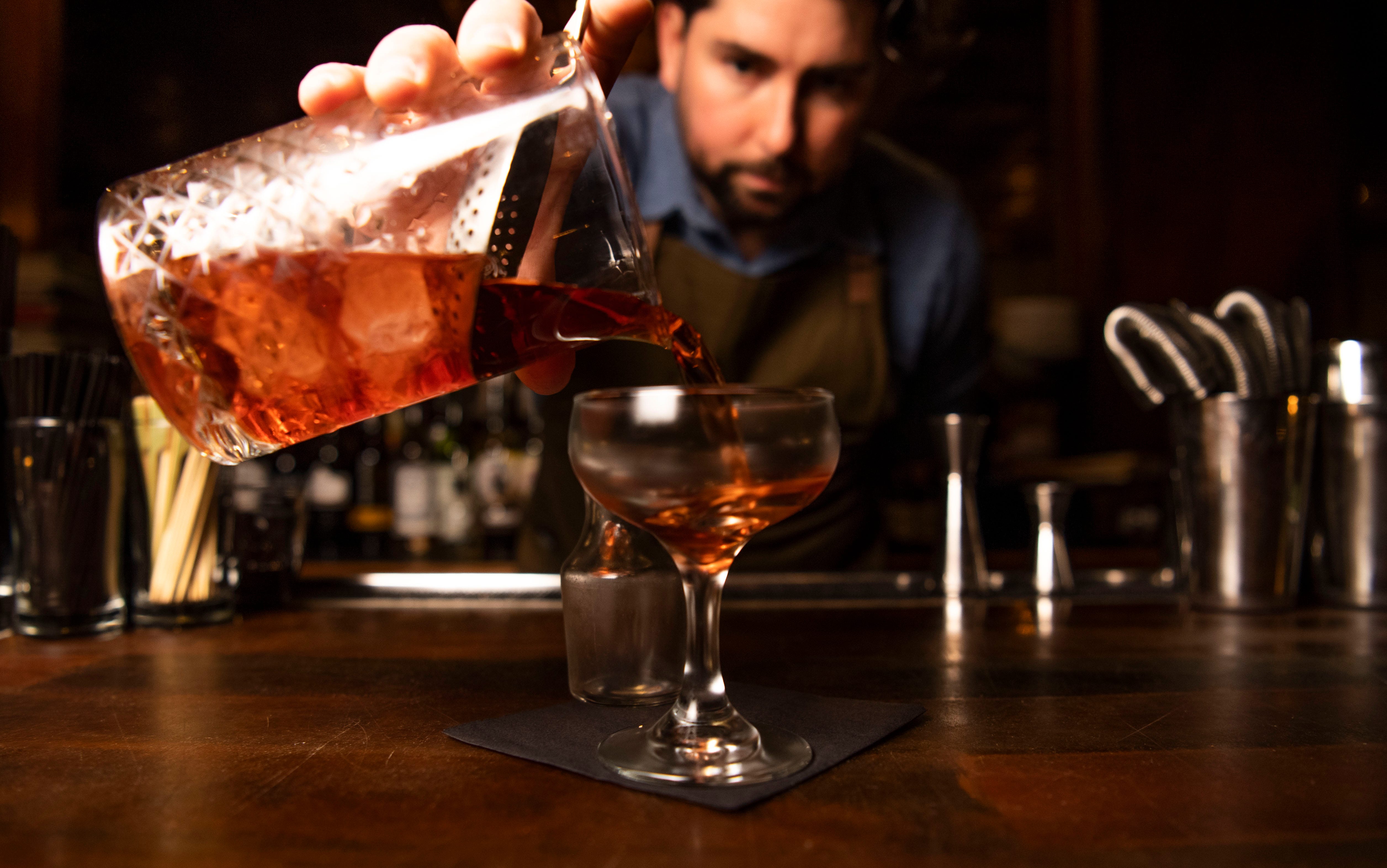 A bourbon cocktail.