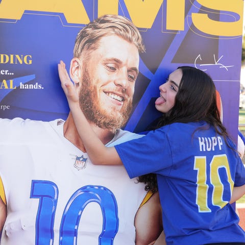 A Rams fan expresses her support for Cooper Kupp i