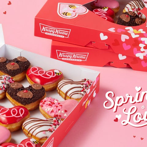 Krispy Kreme has heart-shaped doughnuts for Valent