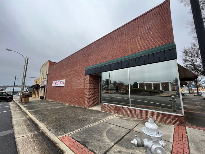 This exterior wall of Screven Fitness & Wellness in downtown Sylvania, Georgia, will soon become much more colorful with a mural centered on community and tourism.