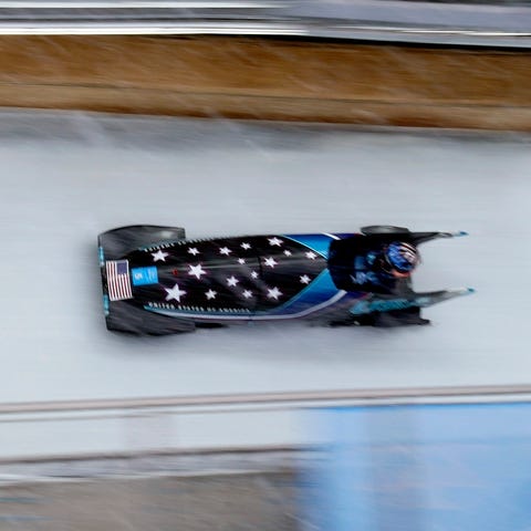 Kaillie Humphries during a women's monobob run on 