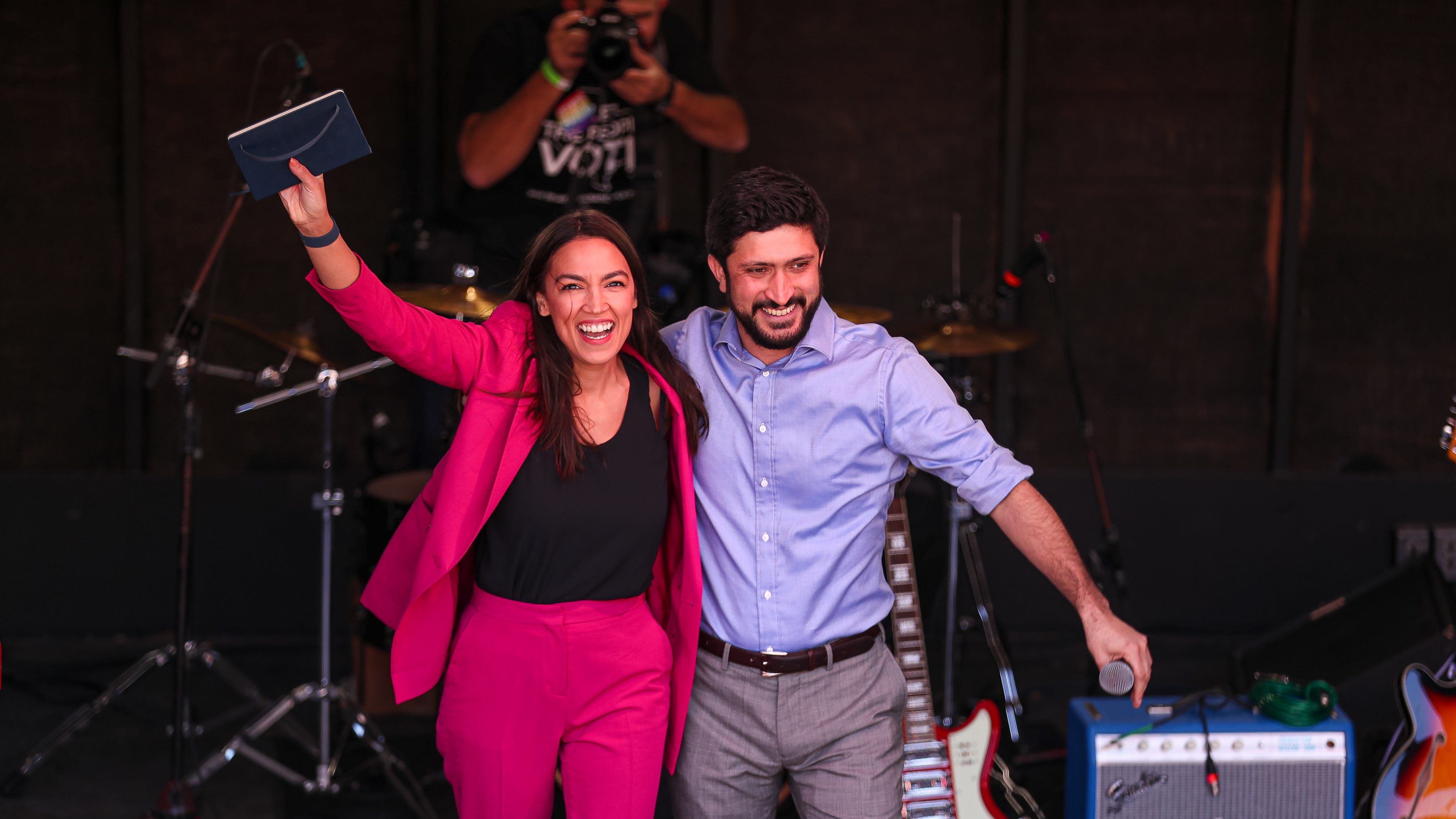 In the Democratic primary for U.S. House District 35, Greg Casar, right, has received several high-profile endorsements, including from U.S. Rep. Alexandria Ocasio-Cortez, D-N.Y., who spoke at campaign events in San Antonio and Austin last weekend.