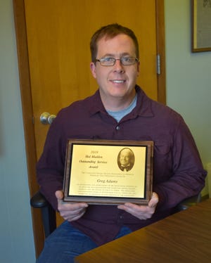 Condemned homes, missing out on lady lead information 4 Greg Adams of Adrian shows off the Hal Madden Outstanding Public Service Award, which was presented to him Oct. 21, 2019, during the fall conference of the Community Mental Health Authority of Michigan in Traverse City. Adams, an advocate for mental health care, died Feb. 13, 2022, after being hit by a car.