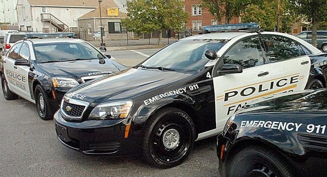 Fall River police cruisers.