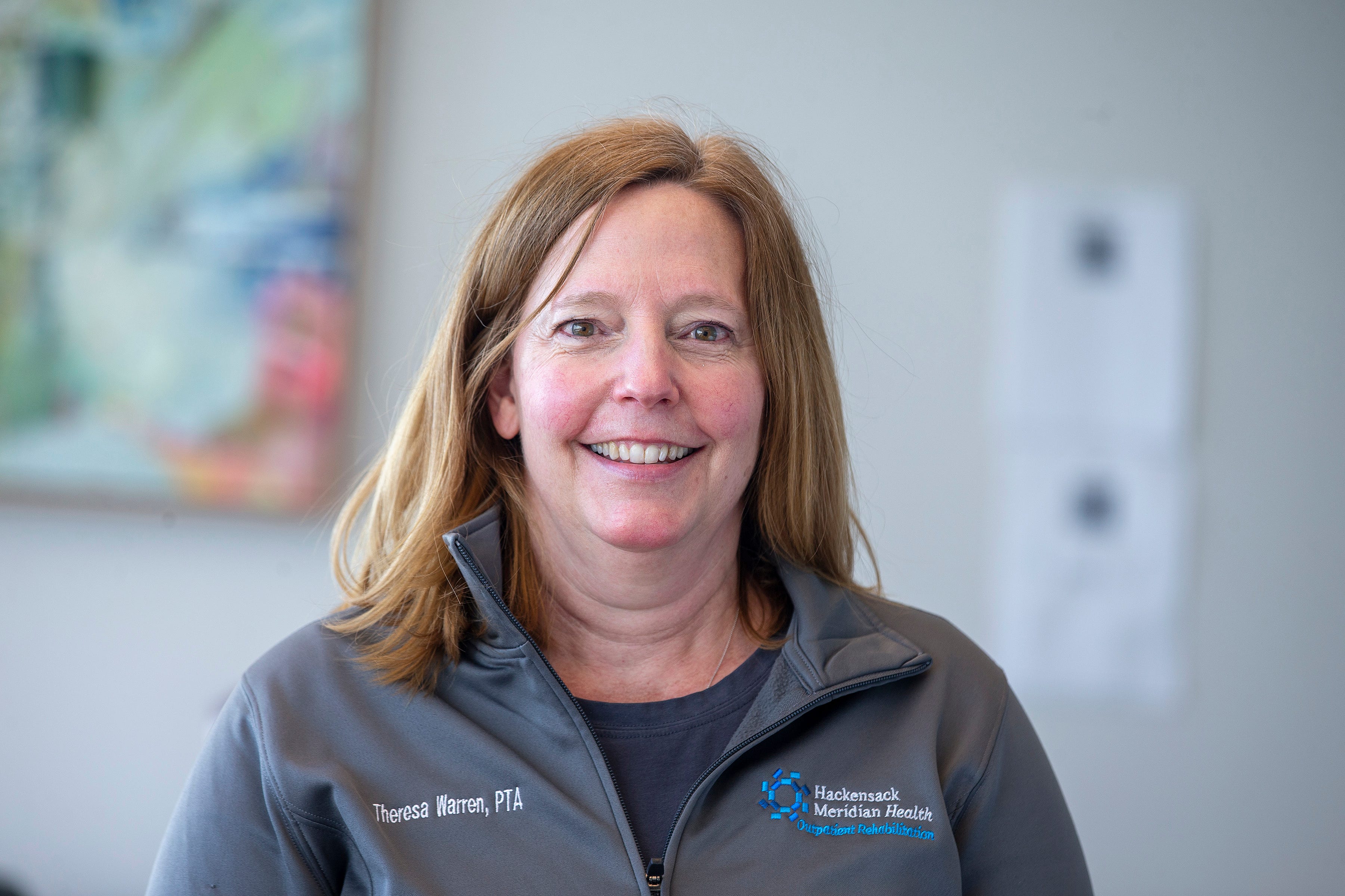 Theresa Warren, physical therapist assistant, talks about working through the COVID-19 pandemic and the impact it has had on her life at Ocean University Medical Center in Brick, NJ Friday, February 11, 2022.
