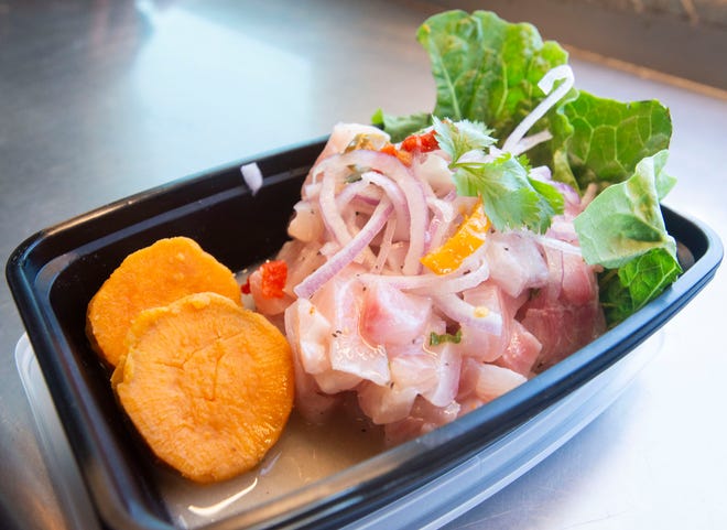 The Jumping Lomo Peruvian food truck in Pensacola serves up fresh, made-to-order ceviche.