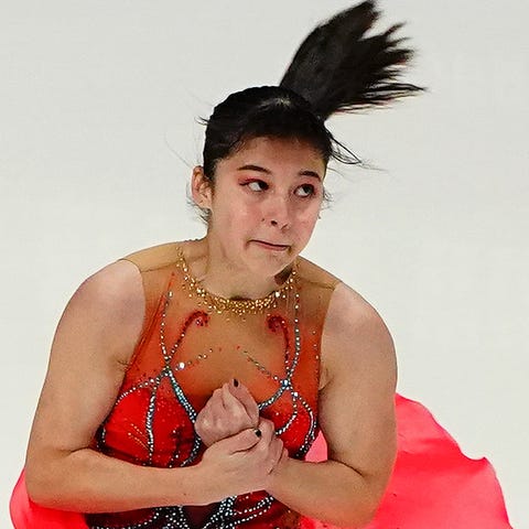 Alysa Liu skates during the championship ladies sh