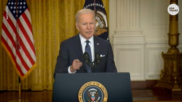 President Biden says he'll not send troops to Ukra
