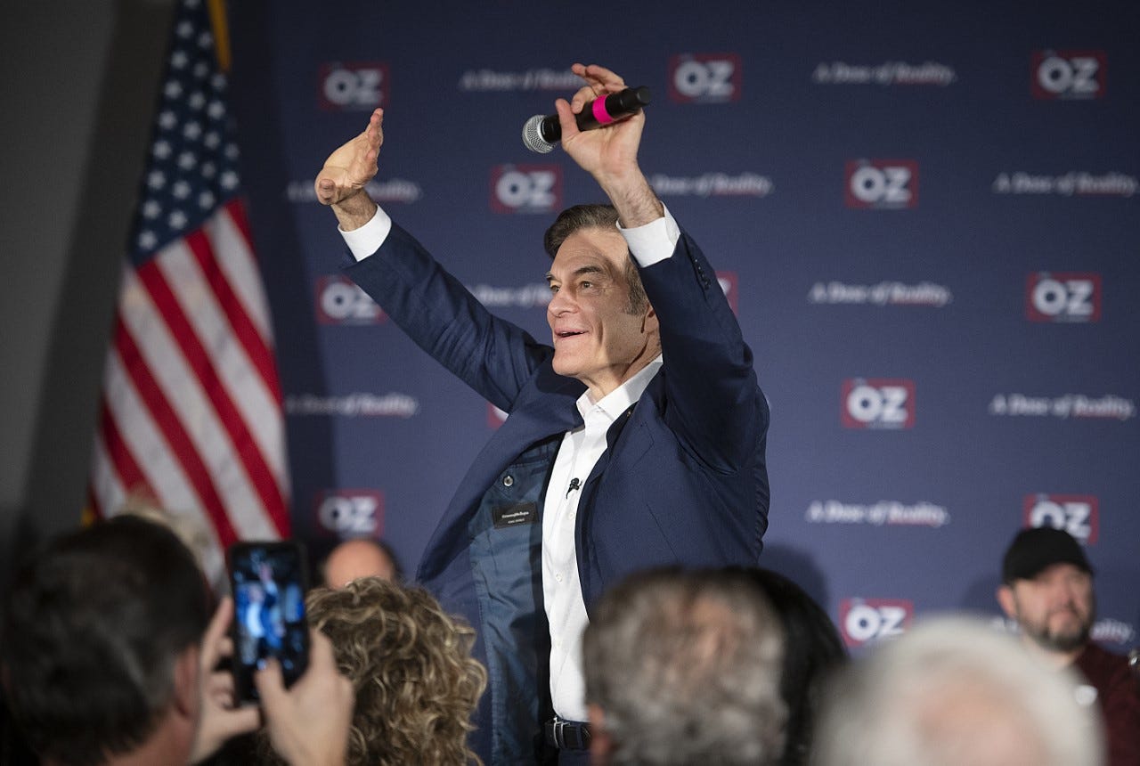 Dr. Mehmet Oz, who is running for U.S. Senate, held a campaign stop in February in Neshannock Township, Lawrence County.