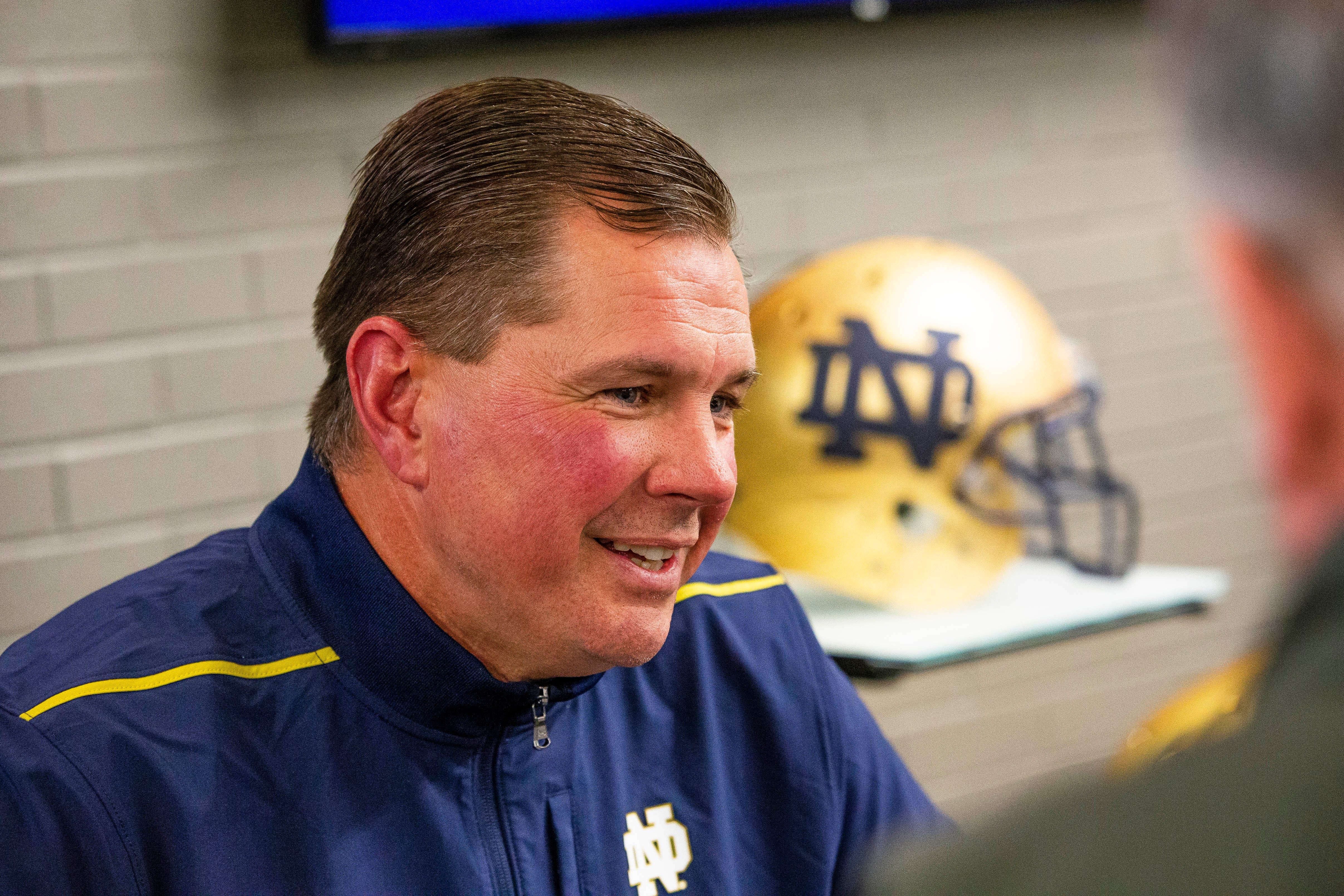 College football Notre Dame defensive coordinator Al Golden introduced