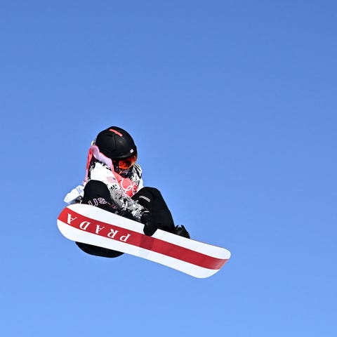 USA's Julia Marino competes in the snowboard women