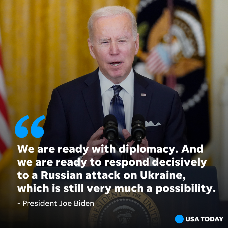 Verified  President Joe Biden delivered his first comments about the situation in Ukraine directly to the American people on Tuesday.