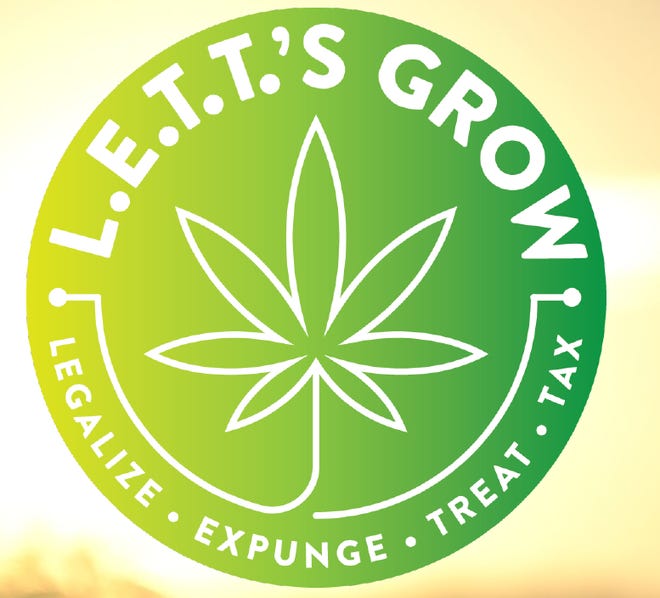 Democratic legislators' branding for their "L.E.T.T.'s Grow" bill to legalize, regulate and tax marijuana.