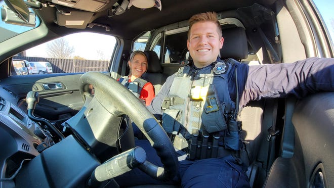 The Murfreesboro Police Department has partnered with Volunteer Behavioral Health Care System to create the department's first mental health co-responder. Heather Noulis (left) is serving in the role, working side-by-side with officers such as Quentin Peeler (right), a field training officer and instructor with the MPD's Crisis Intervention Team.