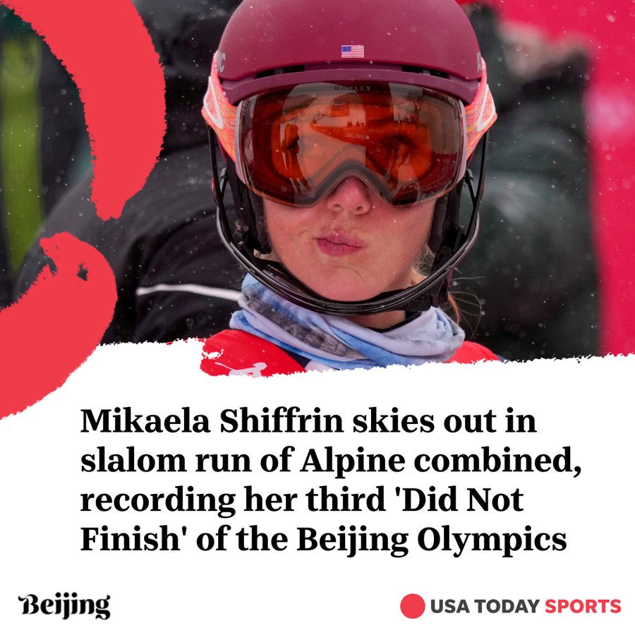 Mikaela Shiffrin will not earn an individual medal at the Beijing Olympics after she skied out in the slalom run of the Alpine combined.
