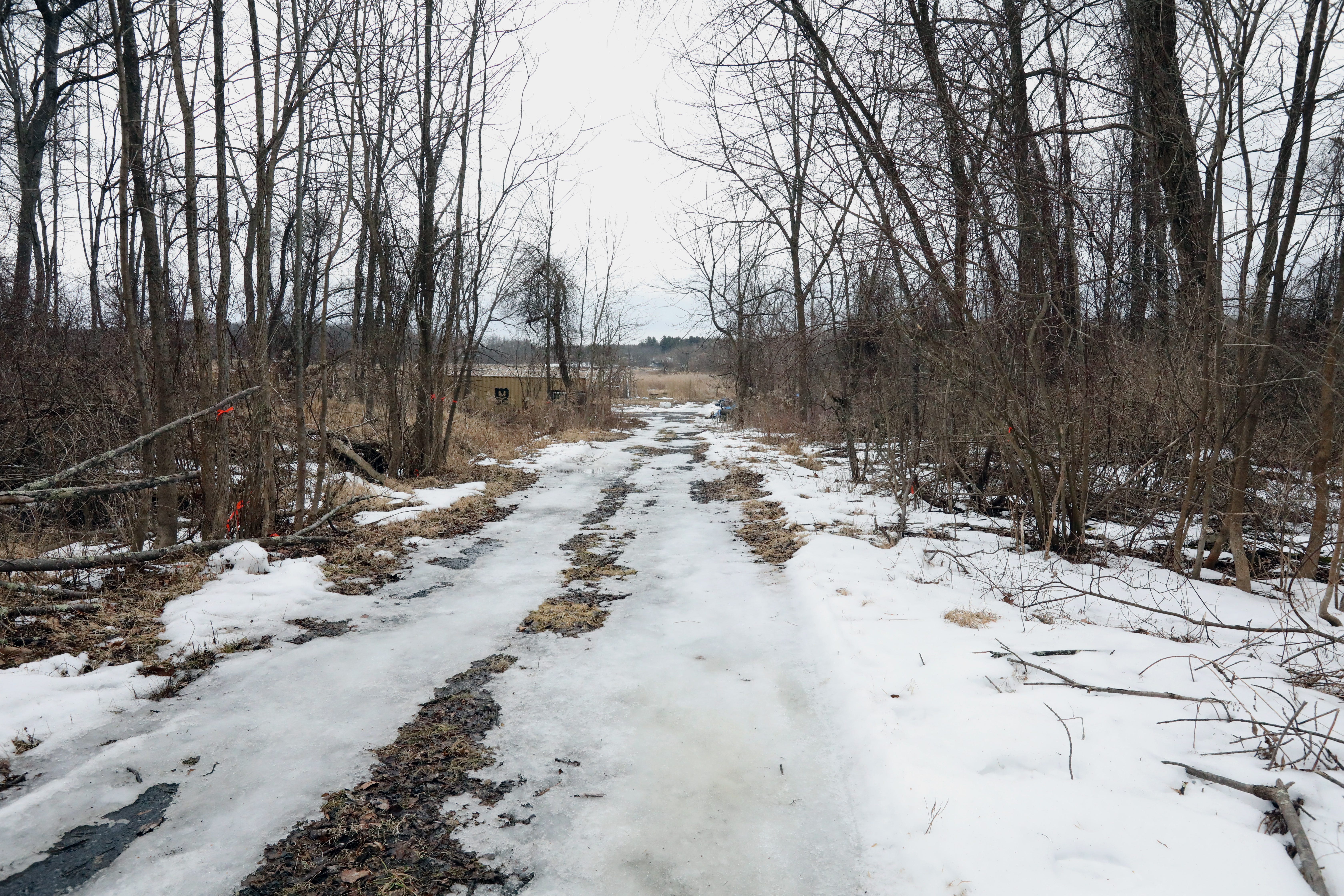 The spot on Bowser Road in Wallkill where Megan McDonald's body was found Feb. 17, 2022.