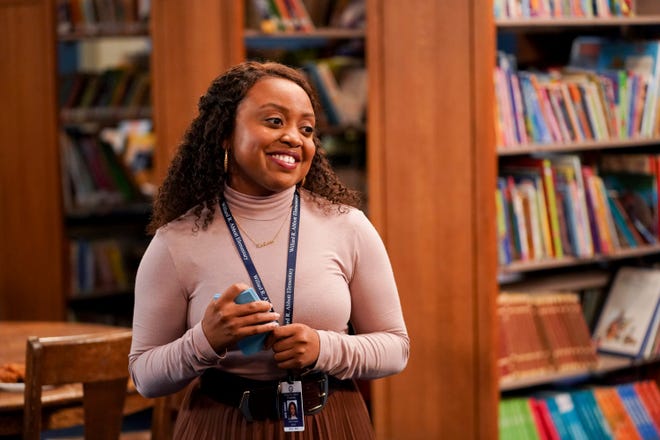 This image released by ABC shows Quinta Brunson in a scene from "Abbott Elementary." (Gilles Mingasson/ABC via AP)