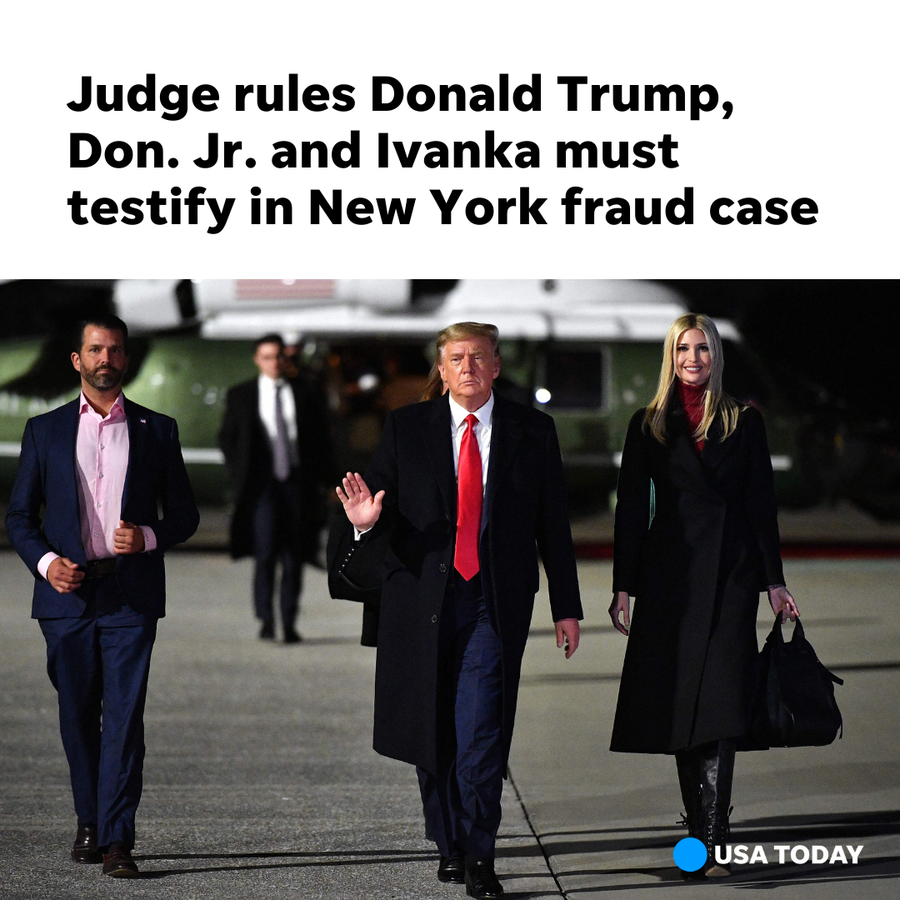 Trump must turn over documents within 14 days, and he, Donald Trump Jr. and Ivanka Trump must appear for depositions within 21 days, said the ruling from state Judge Arthur F. Engoron.