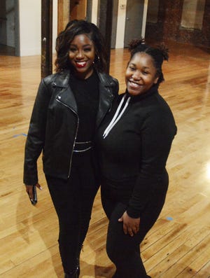 Shella Jeanty, left, coordinator Black History Month Vendor Fair and Fashion Show and organizer Tiara Waters in the Sunlight Building at Foundry 66 where the fashion show will be held Saturday the 26th at 5:45 in downtown Norwich.