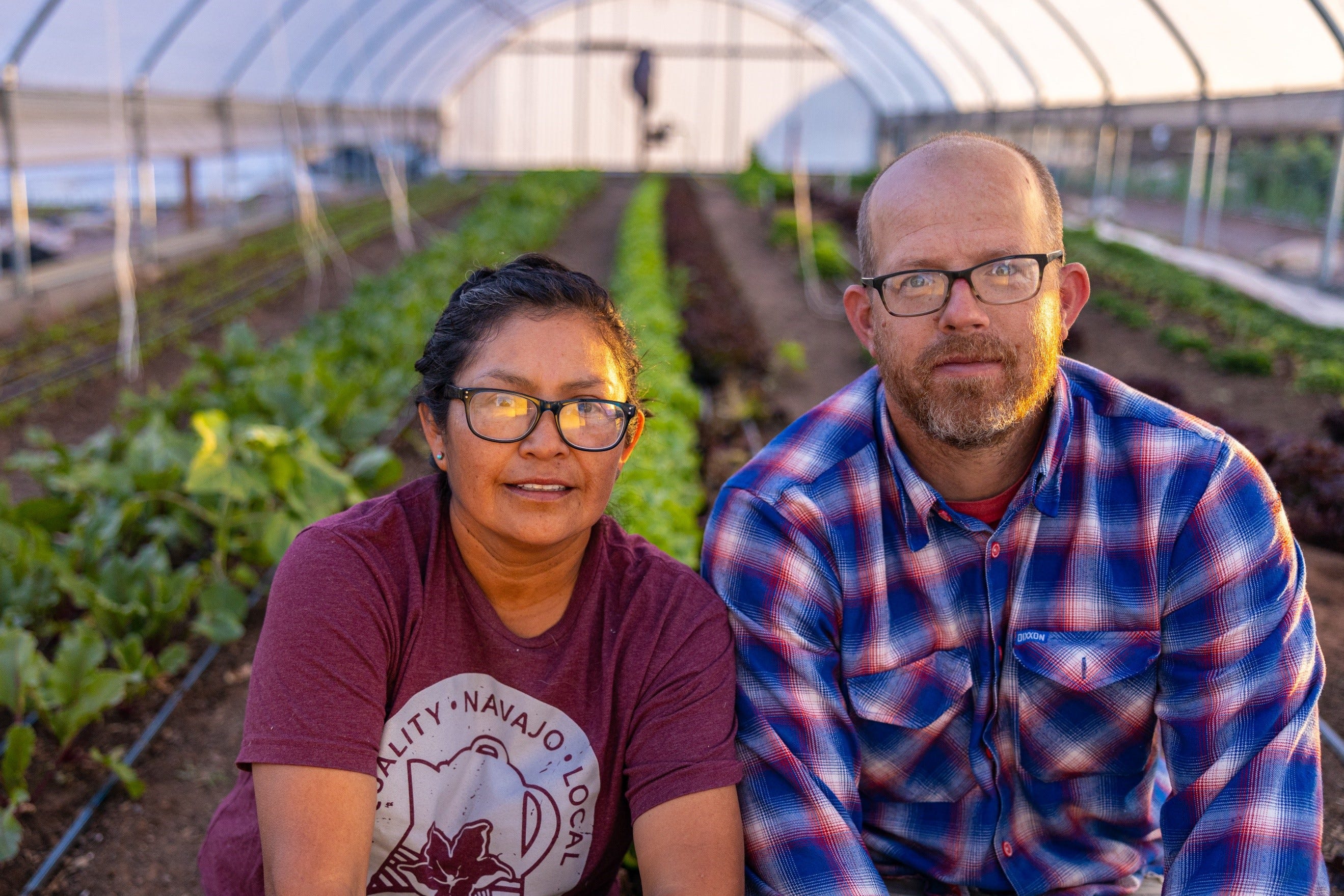 Cherilyn Yazzie and Mike Hester's business, Coffee Pot Farms, is a 36-acre operation that grows and sells fresh produce to families across the Navajo Nation and Arizona.