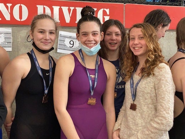 South Salem's girls 200 freestyle relay team finished 7th overall with a time of 1:42.59.