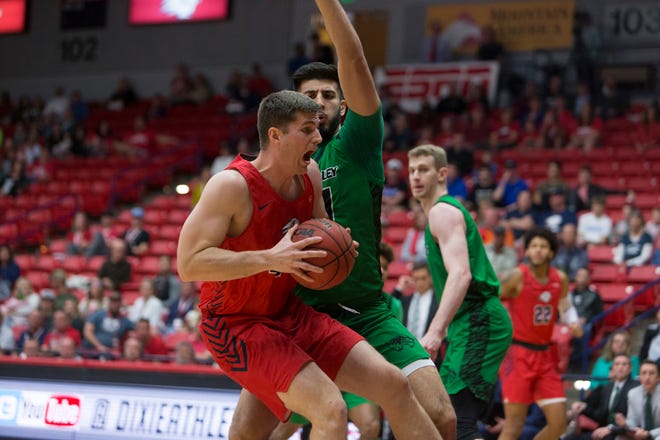 Hunter Schofield was named to the All-WAC First Team on Monday after leading DSU in both points and rebounds,