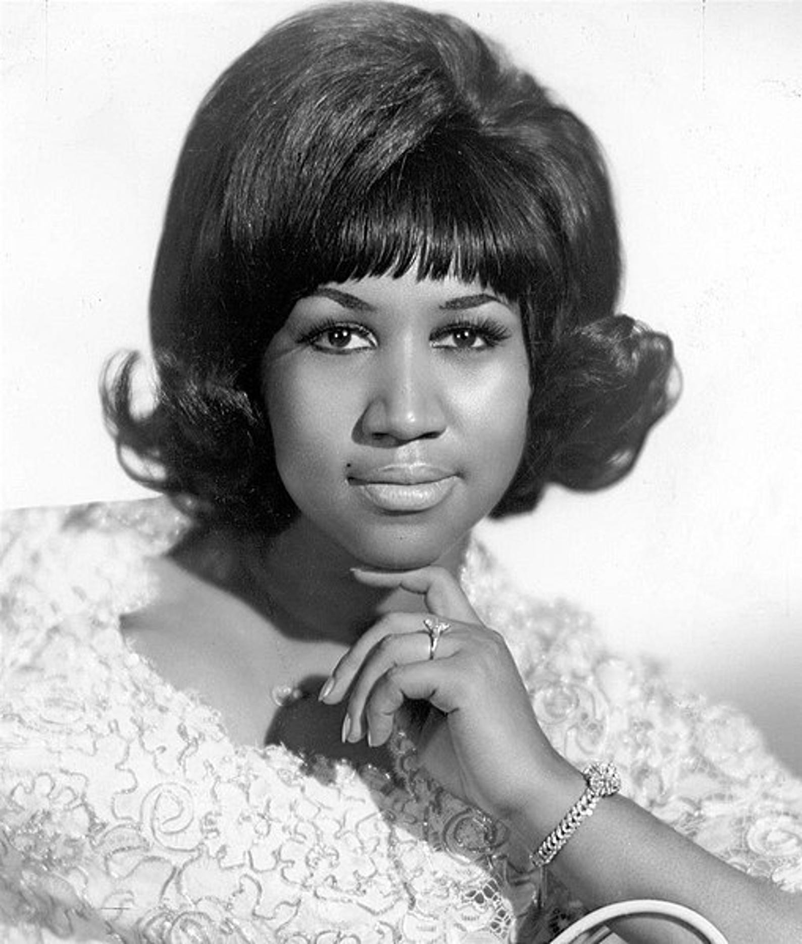 Publicity photo of Aretha Franklin from Billboard, February 17, 1968.