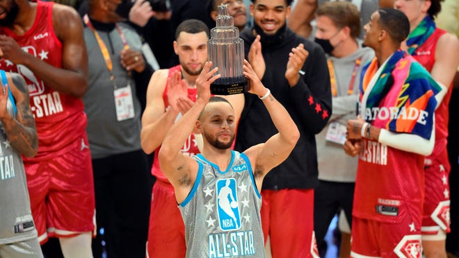 Stephen Curry shines bright in Team LeBron’s NBA All-Star Game win