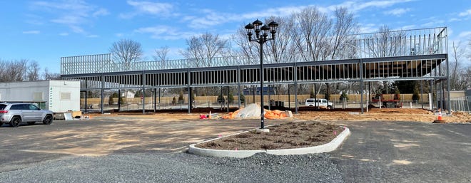 A retail building under construction at Elton Plaza on Route 9 in Freehold Township. Feb. 22, 2022