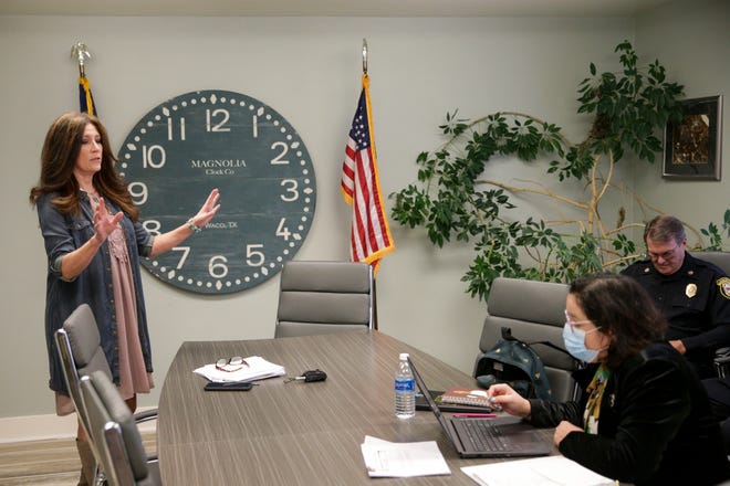 Taletha Coles, Fairfield Township trustee, speaks inside the Township offices, Tuesday, Feb. 22, 2022 in Lafayette. Coles was set to present her annual financial report to the township board but due to only one board member attending, was unable to present due to quorum rules.