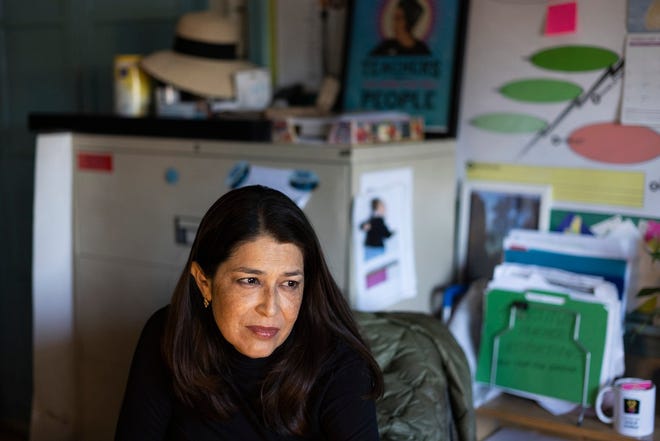 Renata Garza-Silva, a teacher in Los Angeles who had a kidney transplant and takes immune-suppressing drugs, worries that the mask mandate for classrooms will be lifted soon.