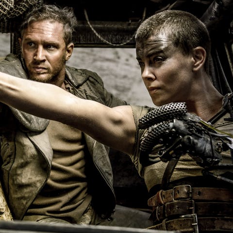 Tom Hardy and Charlize Theron in a scene from the 