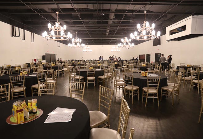 The renovated banquet room in House Three Thirty during the Ultimate Taco Tuesday event hosted by the LeBron James Family Foundation and Old El Paso in Akron last month.