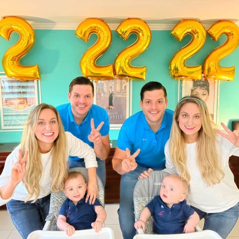 Identical twins Briana and Brittany, 35, married i