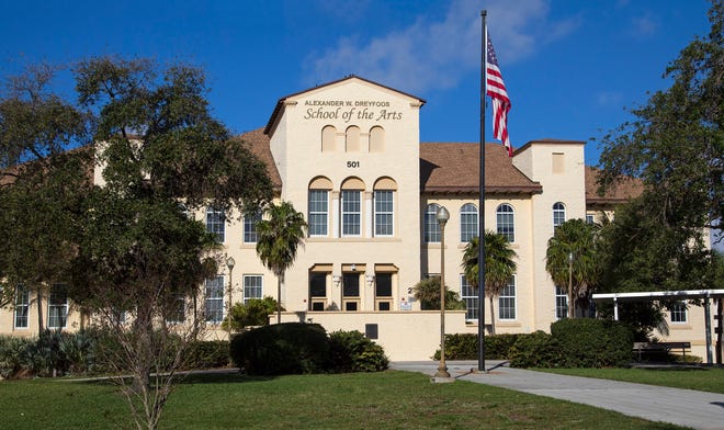 The school district will seek historic designation for four buildings at Dreyfoos School of the Arts. Building 2, as it is referred to on campus, is the oldest of the four. Built in 1908, a year before Palm Beach County incorporated, this building is home to administrative offices, the magnet office and math classrooms.