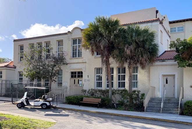 The school district will seek historic designation for four buildings at Dreyfoos School of the Arts. This is Building 1, built in 1924. It houses Student Services, the school's counselors and a mix of classrooms.