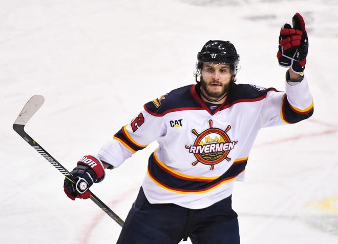 Mike Gurtler came out of retirement Saturday and re-joined the Peoria Rivermen.