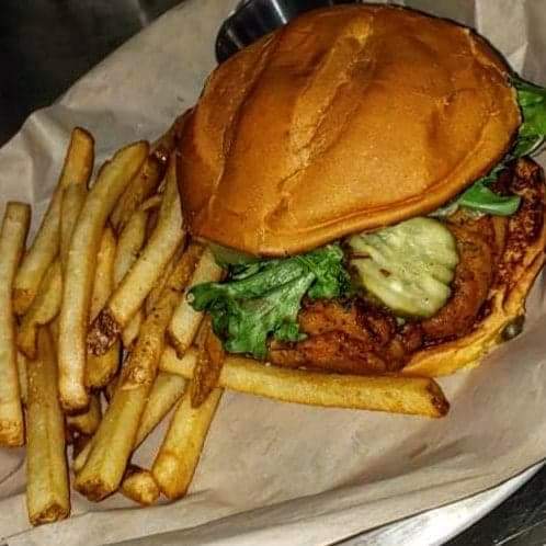 Sandwich and fries at Highland Lodge in Manitowoc County.